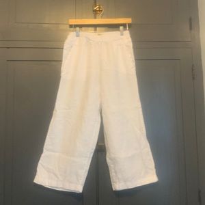 Cynthia Rowley linen wide leg capris. Size S